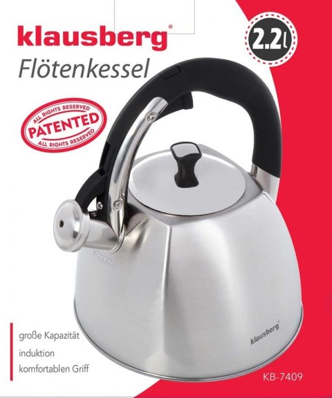 CZAJNIK Z GWIZDKIEM KLAUSBERG 2,2L KB-7409 CZAJNIK Z GWIZDKIEM KLAUSBERG 2,2L KB-7409
