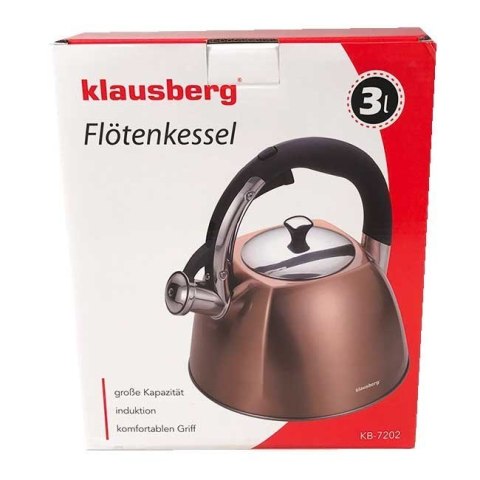 CZAJNIK Z GWIZDKIEM KLAUSBERG 3L KB-7202 CZAJNIK Z GWIZDKIEM KLAUSBERG 3L KB-7202