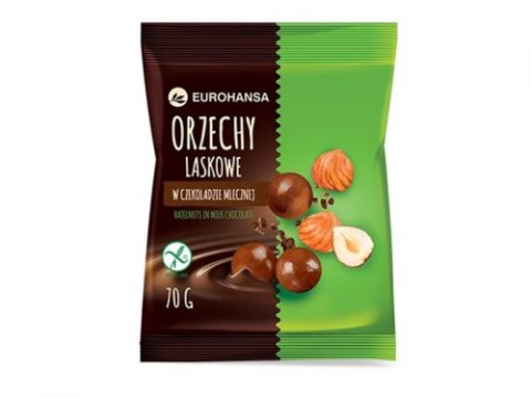 ORZECHY LASKOWE W CZEKOLADZIE 70G EUROHANSA ORZECHY LASKOWE W CZEKOLADZIE 70G EUROHANSA