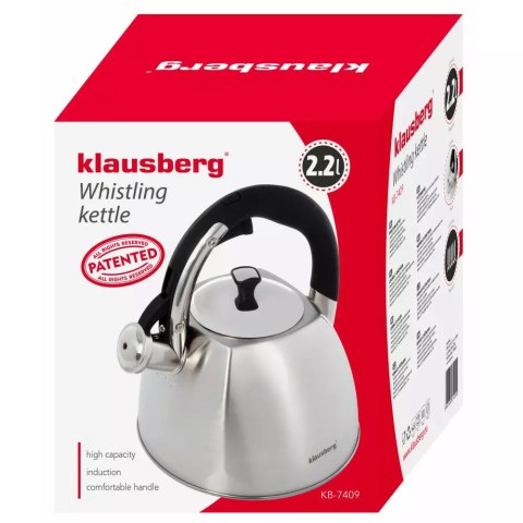 CZAJNIK Z GWIZDKIEM KLAUSBERG 2,2L KB-7409 CZAJNIK Z GWIZDKIEM KLAUSBERG 2,2L KB-7409
