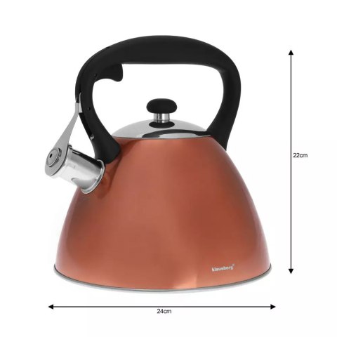 CZAJNIK Z GWIZDKIEM KLAUSBERG 3L KB-7209 CZAJNIK Z GWIZDKIEM KLAUSBERG 3L KB-7209