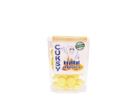CUKIERKI Z KSYLITOLU KSYLICUKSY O SMAKU POMARAŃCZOWYM BEZGLUTENOWE 13 g - PIĘĆ PRZEMIAN CUKIERKI Z KSYLITOLU KSYLICUKSY O SMAKU POMARAŃCZOWYM BEZGLUTENOWE 13 g - PIĘĆ PRZEMIAN