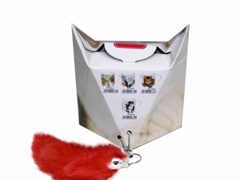 Kubek - Koty z kłębkiem wełny + pudełko z ogonkiem Kubek - Koty z kłębkiem wełny + pudełko z ogonkiem