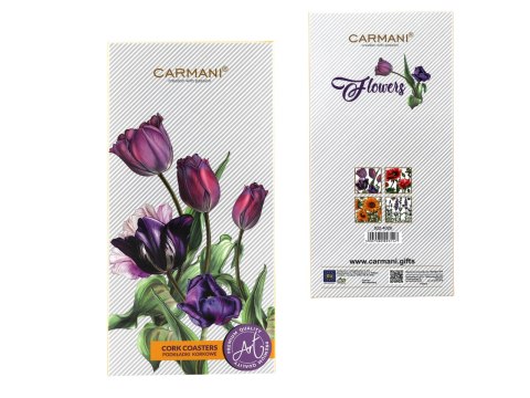 Kpl. 4 podkładek korkowych - Kwiaty CARMANI Kpl. 4 podkładek korkowych - Kwiaty CARMANI