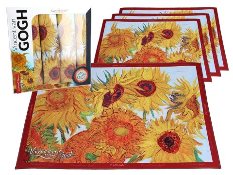 Kpl. 4 podkładek na stół - V. van Gogh, Słoneczniki (CARMANI) Kpl. 4 podkładek na stół - V. van Gogh, Słoneczniki (CARMANI)