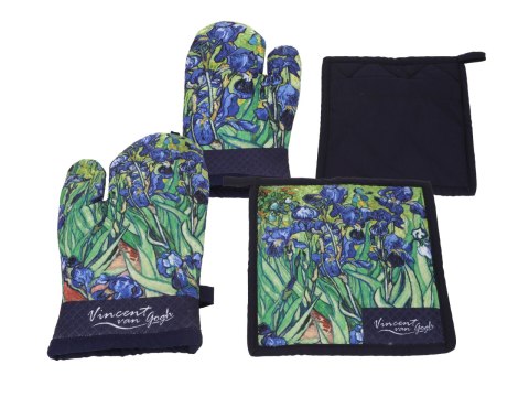 Kpl. Łapka i rękawica kuchenna - V. van Gogh, Irysy CARMANI Kpl. Łapka i rękawica kuchenna - V. van Gogh, Irysy CARMANI