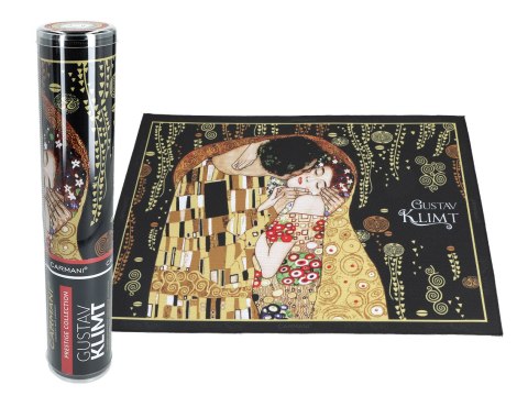 Podkładka na stół - G. Klimt, Pocałunek, czarne tło (CARMANI) Podkładka na stół - G. Klimt, Pocałunek, czarne tło (CARMANI)
