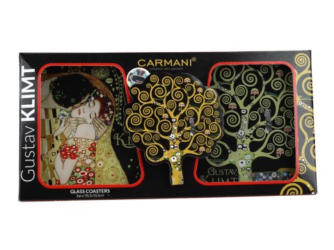 Kpl. 2 podkładek szklanych - G. Klimt CARMANI Kpl. 2 podkładek szklanych - G. Klimt CARMANI