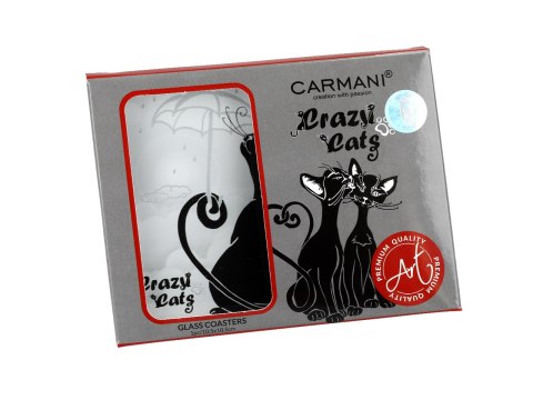 Podkładka szklana - Koci świat, Koty pod parasolem (CARMANI) Podkładka szklana - Koci świat, Koty pod parasolem (CARMANI)