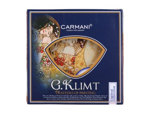Talerz dekoracyjny - G. Klimt, Pocałunek 13x13cm Talerz dekoracyjny - G. Klimt, Pocałunek 13x13cm