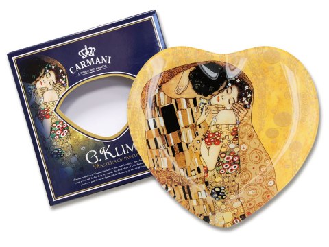 Talerz dekoracyjny - G. Klimt, Pocałunek 19x18cm Talerz dekoracyjny - G. Klimt, Pocałunek 19x18cm