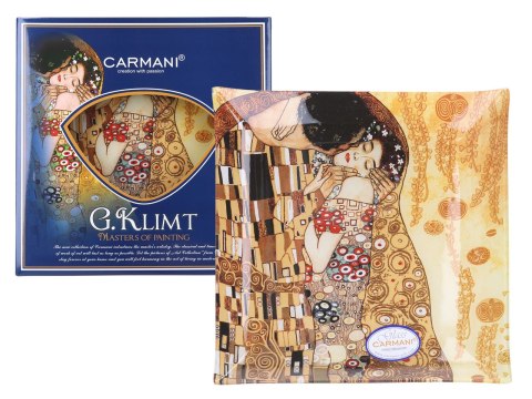 Talerz dekoracyjny - G. Klimt, Pocałunek 25x25cm Talerz dekoracyjny - G. Klimt, Pocałunek 25x25cm