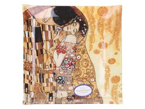 Talerz dekoracyjny - G. Klimt, Pocałunek 25x25cm Talerz dekoracyjny - G. Klimt, Pocałunek 25x25cm