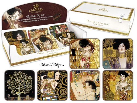 36 podkładek korkowych, display - G. Klimt, mix 36 podkładek korkowych, display - G. Klimt, mix