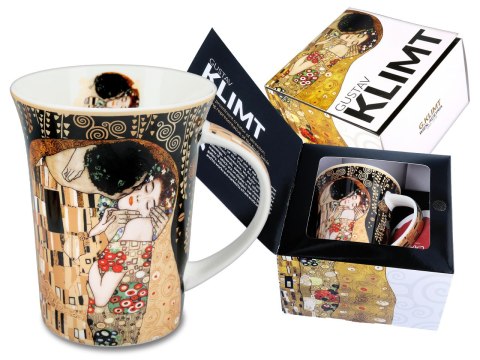 Kubek - G. Klimt, Pocałunek, czarne tło (CARMANI) Kubek - G. Klimt, Pocałunek, czarne tło (CARMANI)