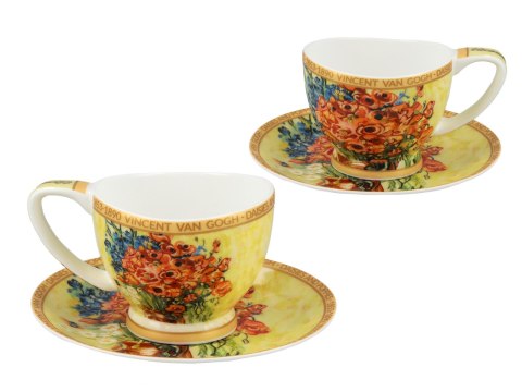 Filiżanka espresso Vanessa - V. van Gogh, Czerwone maki i stokrotki (CARMANI) Filiżanka espresso Vanessa - V. van Gogh, Czerwone maki i stokrotki (CARMANI)