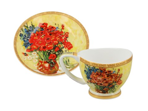 Filiżanka espresso Vanessa - V. van Gogh, Czerwone maki i stokrotki (CARMANI) Filiżanka espresso Vanessa - V. van Gogh, Czerwone maki i stokrotki (CARMANI)