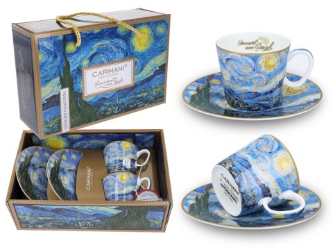 Kpl. 2 filiżanek espresso - V. van Gogh, Gwiaździsta noc (CARMANI) Kpl. 2 filiżanek espresso - V. van Gogh, Gwiaździsta noc (CARMANI)