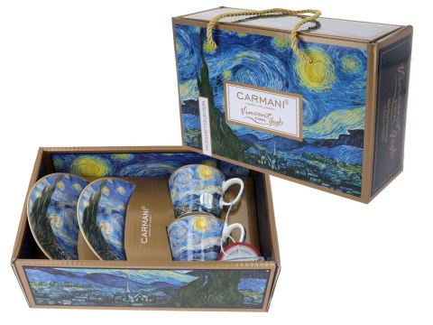 Kpl. 2 filiżanek espresso - V. van Gogh, Gwiaździsta noc (CARMANI) Kpl. 2 filiżanek espresso - V. van Gogh, Gwiaździsta noc (CARMANI)