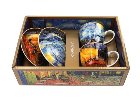 Kpl. 2 filiżanek ze spodkami - V. van Gogh, Taras kawiarni nocą i Gwiaździsta noc (CARMANI) Kpl. 2 filiżanek ze spodkami - V. van Gogh, Taras kawiarni nocą i Gwiaździsta noc (CARMANI)