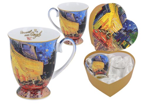 Kpl. 2 kubków w sercu - V. van Gogh, Taras kawiarni nocą (CARMANI) Kpl. 2 kubków w sercu - V. van Gogh, Taras kawiarni nocą (CARMANI)