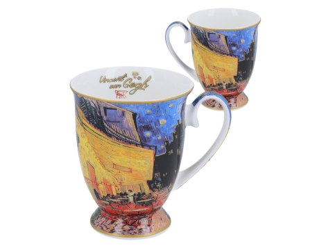 Kpl. 2 kubków w sercu - V. van Gogh, Taras kawiarni nocą (CARMANI) Kpl. 2 kubków w sercu - V. van Gogh, Taras kawiarni nocą (CARMANI)