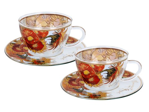 Szklana filiżanka ze spodkiem - V. Van Gogh. Słoneczniki (CARMANI) Szklana filiżanka ze spodkiem - V. Van Gogh. Słoneczniki (CARMANI)