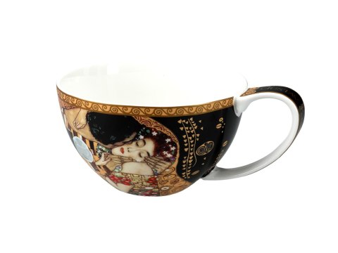 Filiżanka ze spodkiem - G. Klimt, Pocałunek, czarne tło (CARMANI) Filiżanka ze spodkiem - G. Klimt, Pocałunek, czarne tło (CARMANI)