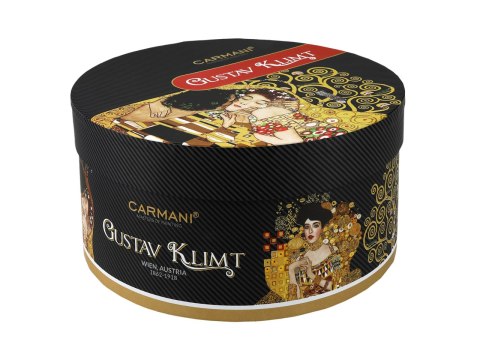Filiżanka ze spodkiem - G. Klimt, Pocałunek, czarne tło (CARMANI) Filiżanka ze spodkiem - G. Klimt, Pocałunek, czarne tło (CARMANI)