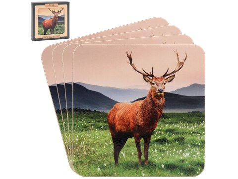Kpl. 4 podkładek pod kubki - Stag Kpl. 4 podkładek pod kubki - Stag