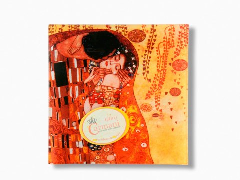 Talerz dekoracyjny - G. Klimt, Pocałunek 13x13cm Talerz dekoracyjny - G. Klimt, Pocałunek 13x13cm