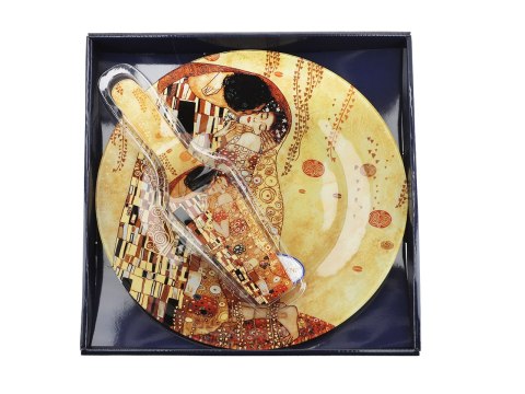 Talerz deserowy z łopatką - G. Klimt, Pocałunek śr.30cm Talerz deserowy z łopatką - G. Klimt, Pocałunek śr.30cm