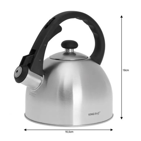 KINGHOFF CZAJNIK STALOWY Z GWIZDKIEM 2.0L KH-3324 KINGHOFF CZAJNIK STALOWY Z GWIZDKIEM 2.0L KH-3324