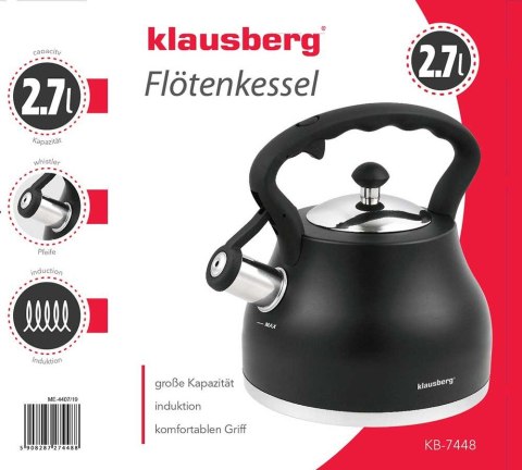 CZAJNIK Z GWIZDKIEM KLAUSBERG 2,7L KB-7448 CZAJNIK Z GWIZDKIEM KLAUSBERG 2,7L KB-7448