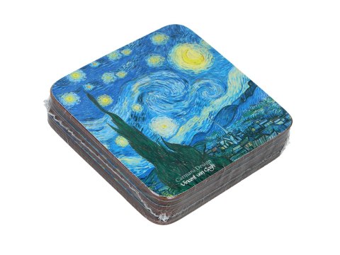 Kpl. 6 podkładek korkowych - V. van Gogh, Gwiaździsta Noc (CARMANI)