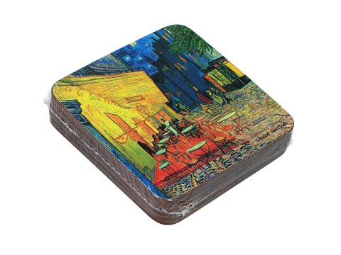 Kpl. 6 podkładek korkowych - V. van Gogh, Taras Kawiarni w Nocy (CARMANI) Kpl. 6 podkładek korkowych - V. van Gogh, Taras Kawiarni w Nocy (CARMANI)