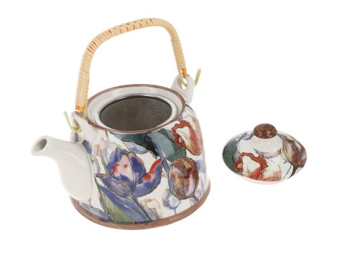 Czajnik ceramiczny z zaparzaczem - Tulipany (CARMANI) Czajnik ceramiczny z zaparzaczem - Tulipany (CARMANI)