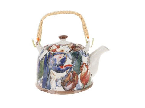 Czajnik ceramiczny z zaparzaczem - Tulipany (CARMANI) Czajnik ceramiczny z zaparzaczem - Tulipany (CARMANI)