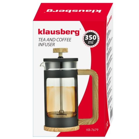 ZAPARZACZ TŁOKOWY DO KAWY/HERBATY 350ml KLAUSBERG KB-7679 ZAPARZACZ TŁOKOWY DO KAWY/HERBATY 350ml KLAUSBERG KB-7679