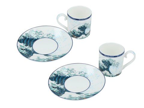 Kpl. 2 filiżanek espresso - Hokusai Katsushika, Wielka fala w Kanagawie (CARMANI) Kpl. 2 filiżanek espresso - Hokusai Katsushika, Wielka fala w Kanagawie (CARMANI)