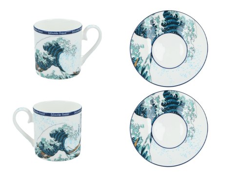 Kpl. 2 filiżanek espresso - Hokusai Katsushika, Wielka fala w Kanagawie (CARMANI) Kpl. 2 filiżanek espresso - Hokusai Katsushika, Wielka fala w Kanagawie (CARMANI)