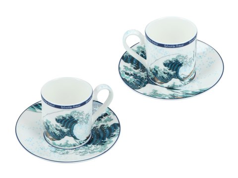 Kpl. 2 filiżanek espresso - Hokusai Katsushika, Wielka fala w Kanagawie (CARMANI) Kpl. 2 filiżanek espresso - Hokusai Katsushika, Wielka fala w Kanagawie (CARMANI)