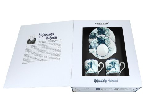 Kpl. 2 filiżanek espresso - Hokusai Katsushika, Wielka fala w Kanagawie (CARMANI) Kpl. 2 filiżanek espresso - Hokusai Katsushika, Wielka fala w Kanagawie (CARMANI)