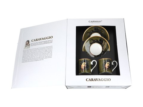 Kpl. 2 filiżanek espresso - M. M de Caravaggio, Głowa Meduzy (CARMANI) Kpl. 2 filiżanek espresso - M. M de Caravaggio, Głowa Meduzy (CARMANI)