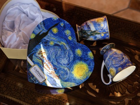 Kpl. 2 kubków w sercu - V. van Gogh, Gwiaździsta noc (CARMANI) Kpl. 2 kubków w sercu - V. van Gogh, Gwiaździsta noc (CARMANI)