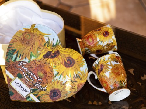Kpl. 2 kubków w sercu - V. van Gogh, Słoneczniki (CARMANI) Kpl. 2 kubków w sercu - V. van Gogh, Słoneczniki (CARMANI)