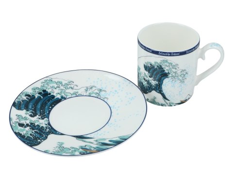 Kpl. Filiżanka ze spodkiem - Hokusai Katsushika, Wielka fala w Kanagawie (CARMANI) Kpl. Filiżanka ze spodkiem - Hokusai Katsushika, Wielka fala w Kanagawie (CARMANI)