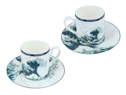 Kpl. Filiżanka ze spodkiem - Hokusai Katsushika, Wielka fala w Kanagawie (CARMANI) Kpl. Filiżanka ze spodkiem - Hokusai Katsushika, Wielka fala w Kanagawie (CARMANI)