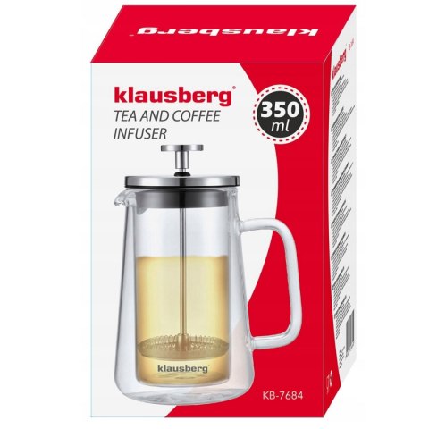 ZAPARZACZ TŁOKOWY DO KAWY/HERBATY TERMICZNY 350ml KLAUSBERG KB-7684 ZAPARZACZ TŁOKOWY DO KAWY/HERBATY TERMICZNY 350ml KLAUSBERG KB-7684
