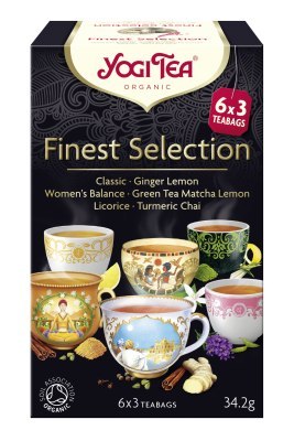 HERBATKA EKSPRESOWA FINEST SELECTION (MIX HERBATEK) BIO (6 x 3 TOREBKI) 34,2 g - YOGI TEA HERBATKA EKSPRESOWA FINEST SELECTION (MIX HERBATEK) BIO (6 x 3 TOREBKI) 34,2 g - YOGI TEA